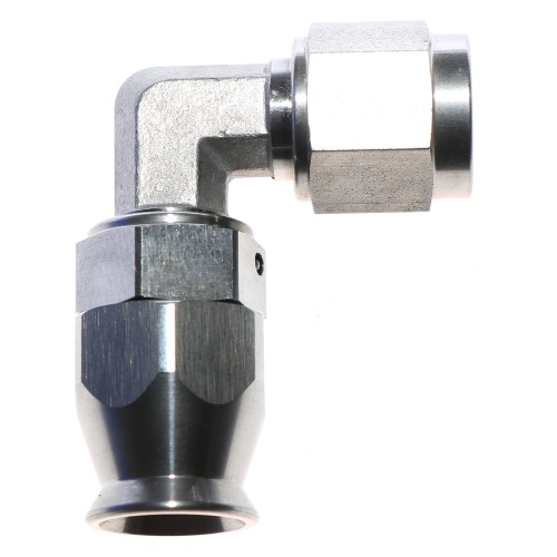90 degree stainless steel hose end for P.T.F.E hose