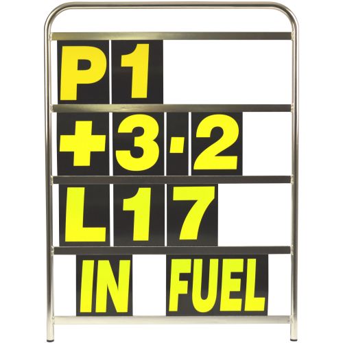 BG Racing Standard Aluminium Pit Board and Number Sets