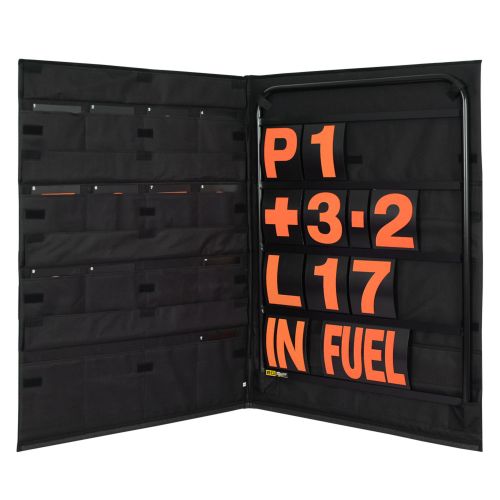 BG Racing Standard Aluminium Pit Board, Bag and Number Set