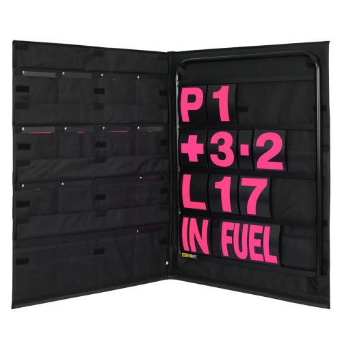 BG Racing Standard Aluminium Pit Board, Bag and Number Set