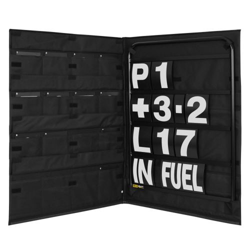 BG Racing Standard Aluminium Pit Board, Bag and Number Set