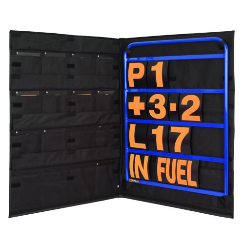 BG Racing Standard Aluminium Pit Board, Bag and Number Set