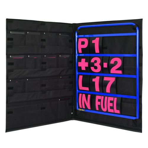 BG Racing Standard Aluminium Pit Board, Bag and Number Set