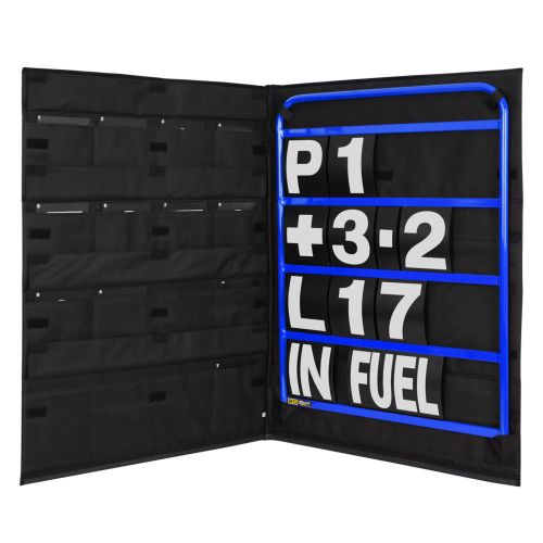 BG Racing Standard Aluminium Pit Board, Bag and Number Set