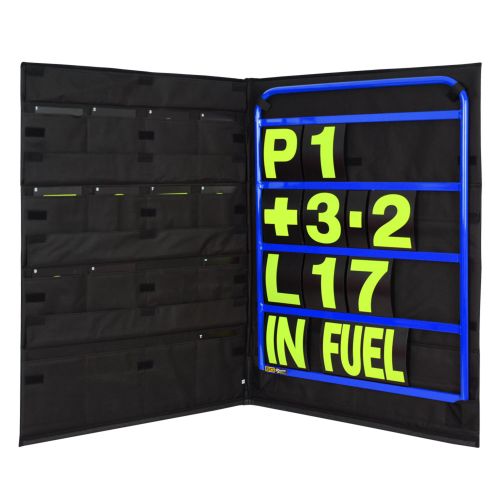 BG Racing Standard Aluminium Pit Board, Bag and Number Set