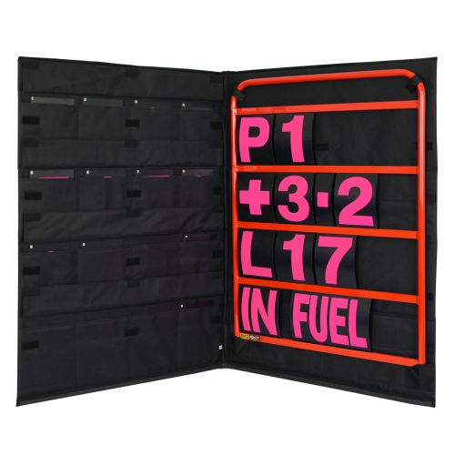 BG Racing Standard Aluminium Pit Board, Bag and Number Set