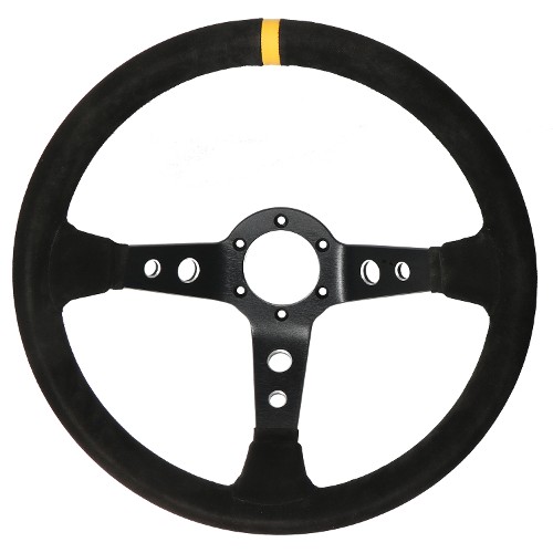 APS Racing 3 350mm 90mm Dish Suede Steering Wheel