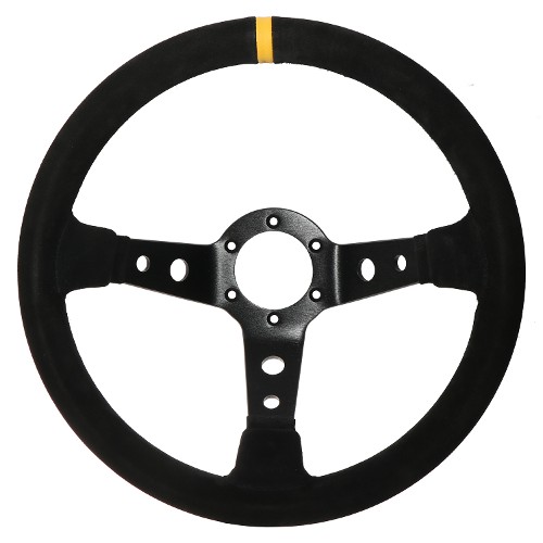 APS Racing 3 350mm 65mm Dish Suede Steering Wheel