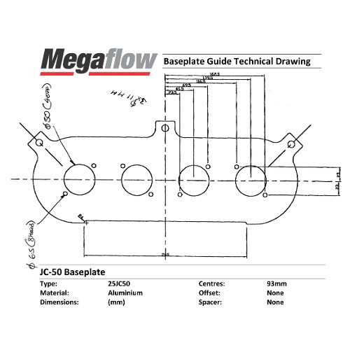 ITG 25JC50 Base Plate For JC50 Air Filter Element