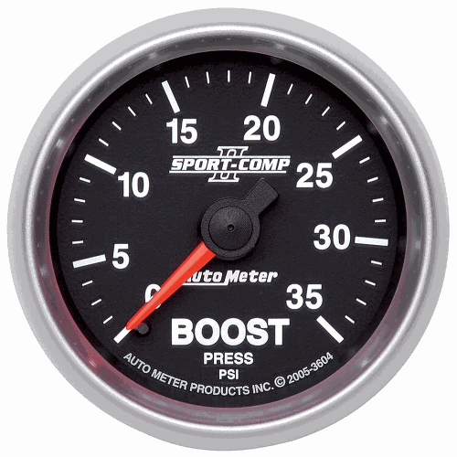 AutoMeter Sport-Comp II 0-35 PSI Mechanical Boost Gauge