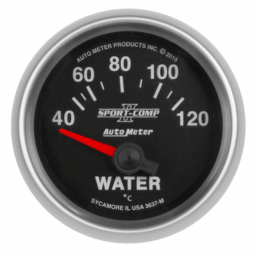 AutoMeter Sport-Comp II Electrical Water Temperature Gauge