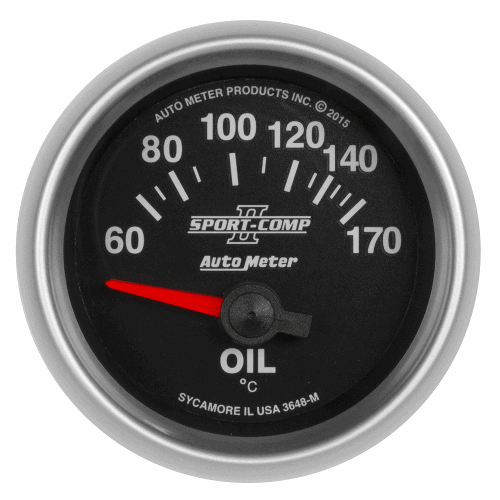 AutoMeter Sport-Comp II Electrical Oil Temperature Gauge