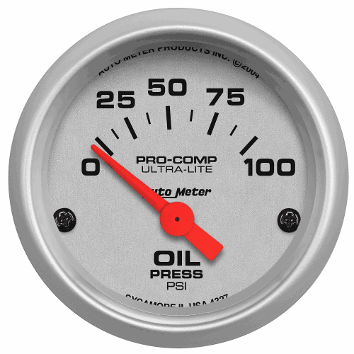 Autometer 100 Psi Electric Oil Pressure Gauge