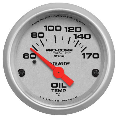 AutoMeter Pro-Comp Ultra-Lite Electrical Oil Temperature Gauge