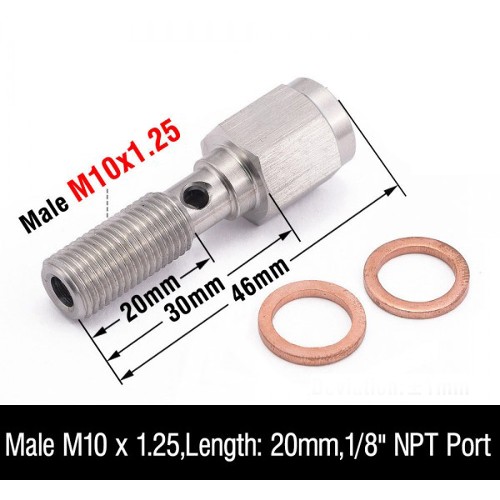 Stainless Steel Banjo Bolt, with 1/8 NPT Female Port
