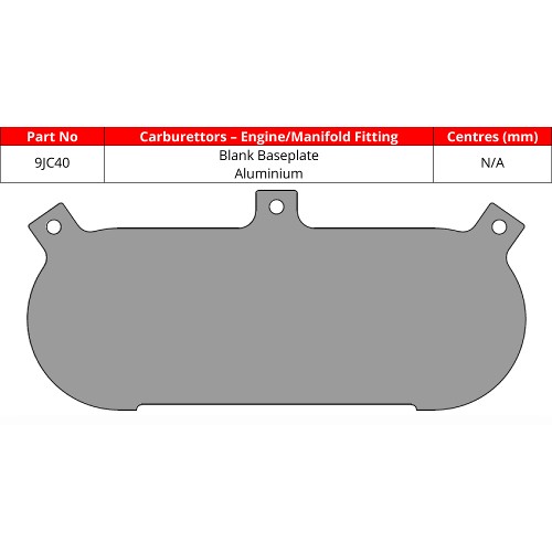 ITG Blank Base Plate for JC40 Air Filter Element