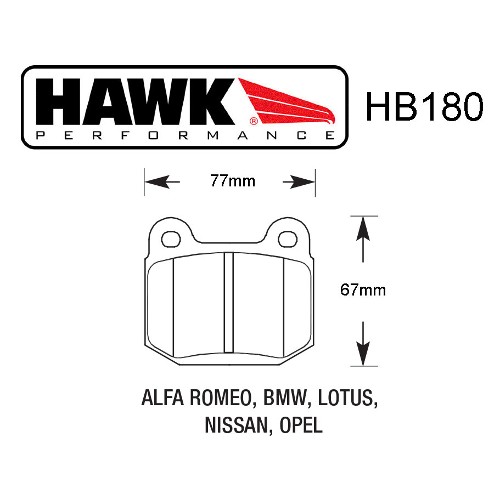 Alfa Romeo / BMW / Opel / Lotus / Nissan Caliper Brake Pad Set