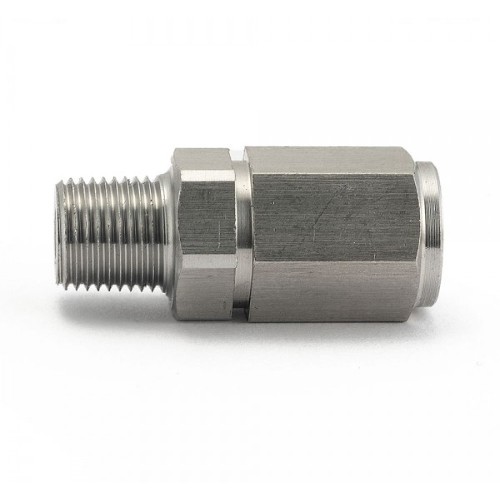 AN-3 (3/8 UNF) Female to 1/8 NPT Male Adaptor Stainless Steel