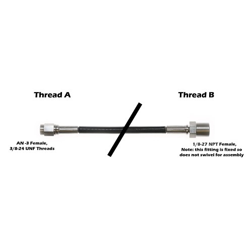 Black coated stainless capillary hose