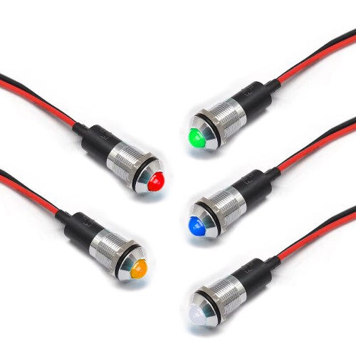 LED Warning / Pilot Lights 12mm Mounting Hole