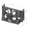 Oil Cooler Fan Kit, Suit 235mm Matrix, 25 Row Coolers.