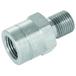 BSP Male to Extended BSP Female to Adaptors, Plated Steel