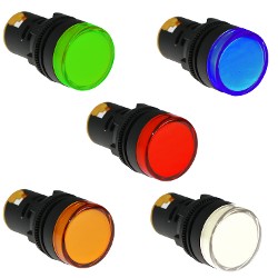 LED Warning Lights, 22mm Mounting Hole